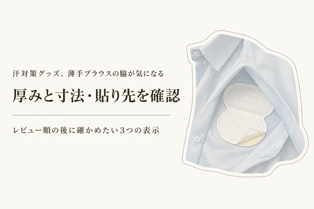 楽天の使い捨て汗取りパッドはレビュー順でどう選ぶ？薄手ブラウス用の貼り替え候補4点