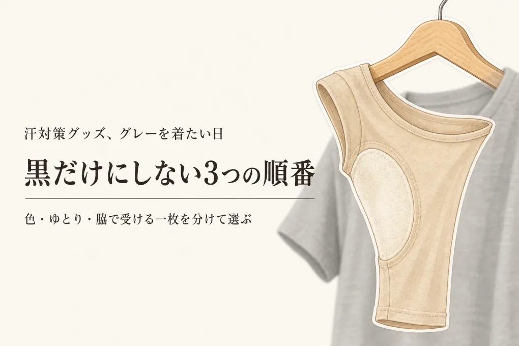 グレーTシャツの汗ジミ対策は？黒一色にしない色・生地・インナーの決め方